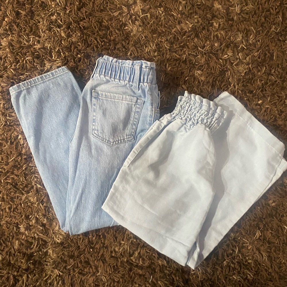 Bundle ⭐️Cat & Jack Paper Bag Waist Pull On Jeans Pants Size 10